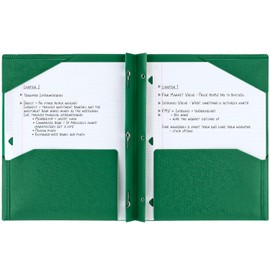 Five Star Five Star 2 Pocket Folders, 4 Pack, Plastic Folders with Stay-Put Tabs and Prong Fasteners, Holds 8-1/2" x 11" Paper, Writable Label, Black, Fire Red, Forest Green, Pacific Blue (38048)