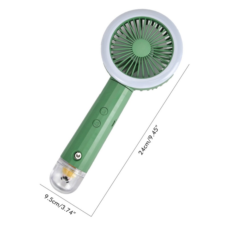 Portable Handheld Fan Mini Pocket Fan with Humidifier Nightlight Rechargeable