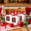 100 Pcs 4"x4"x4" Caramel Apple Boxes with Window, Base, Sticks