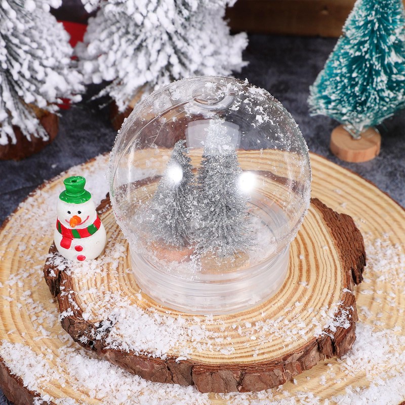 Operitacx 10-Piece 2 36 Inch Snow Globe Set Clear Christmas