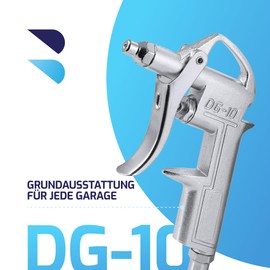 BenBow DG10 Compressed Air Gun with 3 Nozzles & Quick Coupling - Robust High Pressure Blow Gun for Efficient Cleaning, Compressed Air Accessories for Industrial Applications