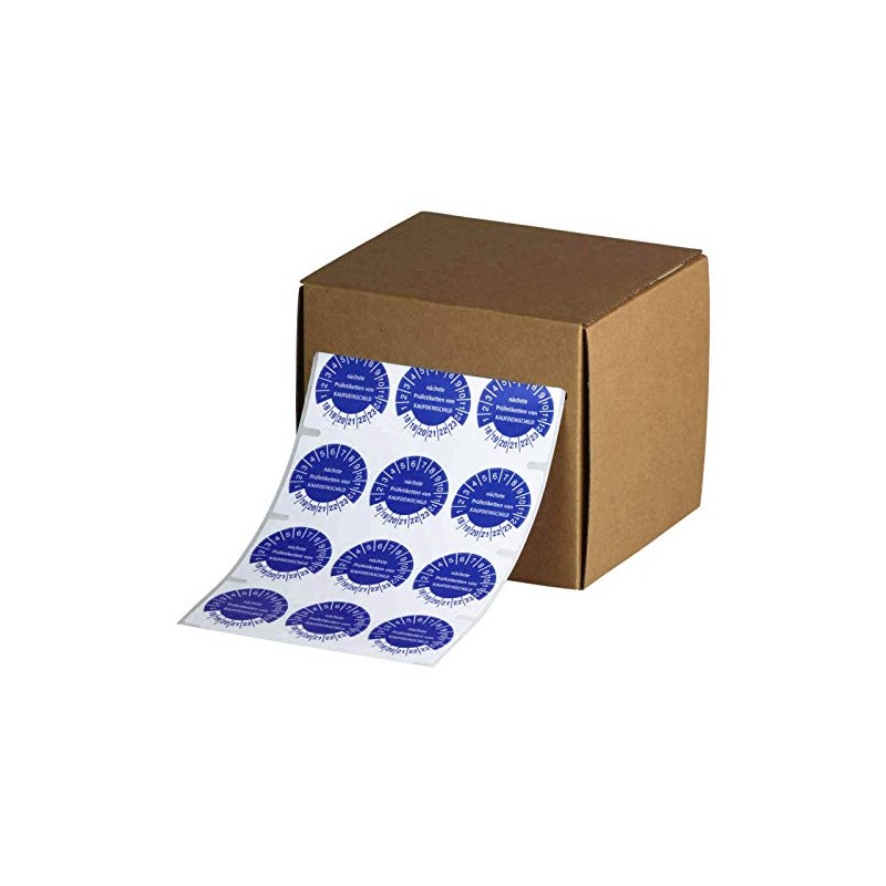 100 Test Badges UVV Tested Test 30 mm Test Labels
