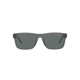 ARNETTE Man Sunglasses Transparent Gray Frame, Polarized Dark Grey Lenses, 55MM