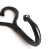 Hammer and Tongs Black 65mm x 130mm Single Heart Hook
