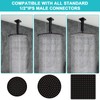 ENGA Straight Shower Arm with Flange, 6 Inch Ceiling Mount
