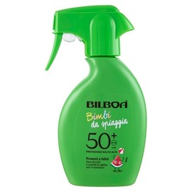 Bilboa Strand-Sonnenspray für Kinder, mit LSF 50+, wasserfest und verbrühungsfest, dermatologisch getestet, 250 ml