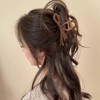 Brown Hair Claw Clips for Women Winter Hair Clips Bow