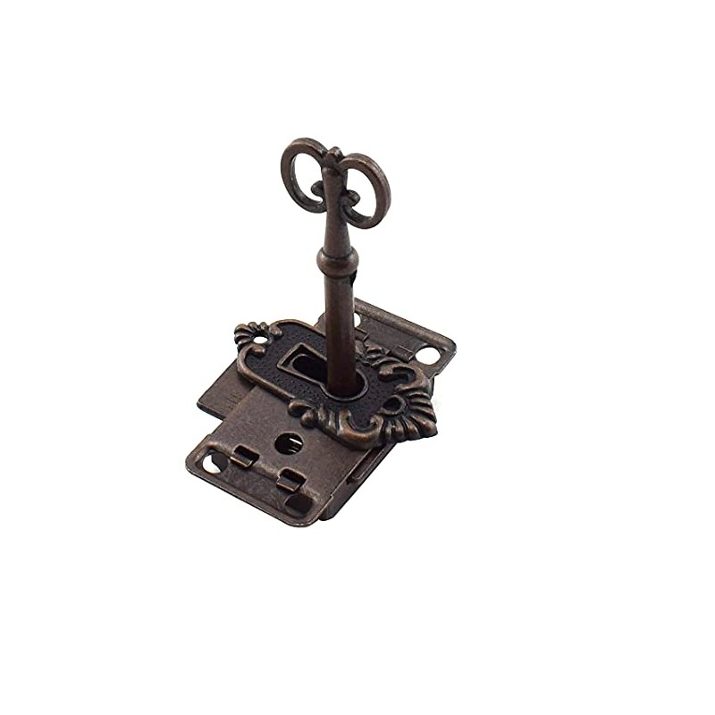 Shiwaki Furniture Lock Antique Red Bronze Cabinet Lock Old Lock