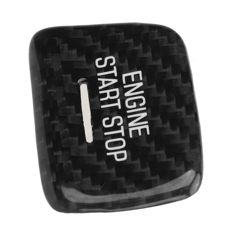 Engine Push to Start Button Cover Carbon Fiber Start Switch