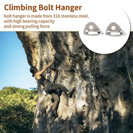 Climbing Bolt Hanger,316 Stainless Steel Rock Climbing Hanger Large Bearing Capacity Anchor for Carving Aerial Work Rappelling Rescue Hammock Installation