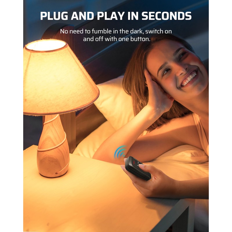 DEWENWILS Indoor Remote Control Outlet, Wireless Remote Light Switch for
