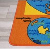 Champion Rugs Kids Area Rug World Map Globe Continents Oceans