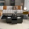 Multifunctional Coffee Table with 2 Large Hidden Storage Compartment, Extendable