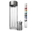 EVER VESSEL Glass Multi Tea Infuser Bottle 14oz - Double