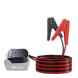 Beleeb Jumper Cables with Adapter for Makita 18V Batteries, 8AWG 4.26FT Jump Starter Auto Booster Cable for Jump Starting Car Using Tool Battery