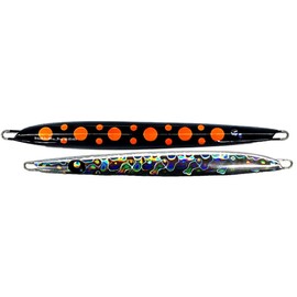 EzoHachi Offshore Metal Jig, Namarajig, 6.1 oz (175 g), Salmon Color 03/Chart Black Dot (Edge Glow)