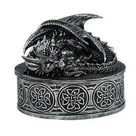 Pacific Giftware Pacific Giftware Medieval Fantasy Mythical Dragon Lidded Treasure Trinket Box