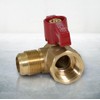 Midline Valve Angle Gas Ball Valve with 1/2" FIP x