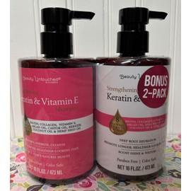SJ CREATIONS BEAUTY UNTOUCHED KERATIN VIT E STRENGTHENING SHAMPOO & CONDITIONER
