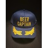 West Marine Beer Captain Mens Navy Blue Gold Adjustable Nautical