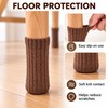 16 Pack Black Chair Leg Socks – Double Thick Knitted