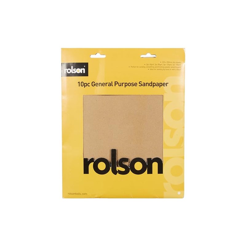 Rolson 24509 10 pc 230 x 280 mm Sandpaper Sheets