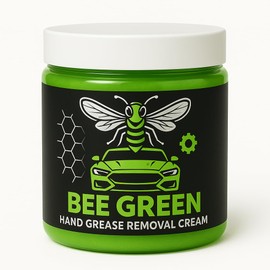 Bee Green Crema Desengrasante para Manos 1 Kg, Removedora de Grasa Pesada para Mecánicos y Talleres, Exfoliante Ecológica con Limón