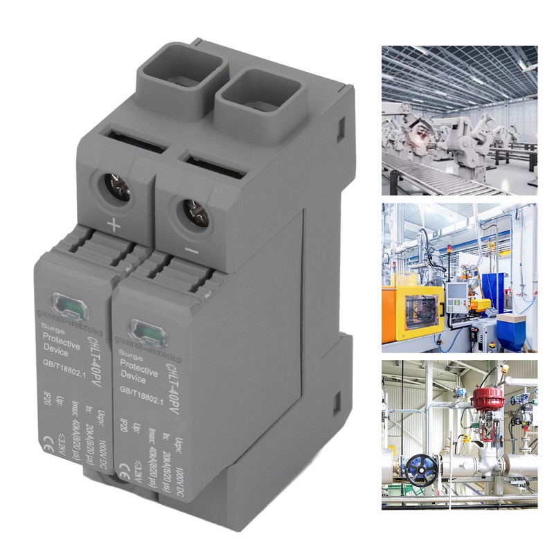 Surge Protective Device 2P Photovoltaic Voltage Protection Arrester Protector 20‑40KA