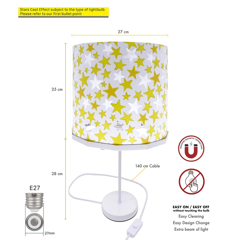 Stars table lamp bedside Ereki Night Light cast effect Projection