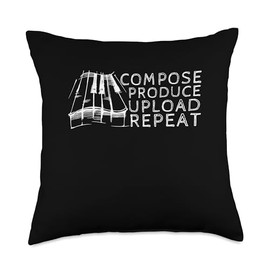 Sync Licensing Music Baby Grand Piano Throw Pillow