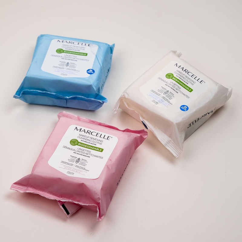 Marcelle Biodegradable and Recyclable Ultra Gentle Makeup Removing Cloths, 25