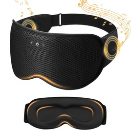 Xkimos 3D Contoured Sleep Headphones, Sleeping Eye Mask with 5.4 Bluetooth Headphones, Breathable Light Blocking Sleeping Mask Headphones,With Ultra-Thin Stereo Speakers,Cool Gadgets Mens Gifts