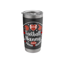 Crazy Proud Football Nanny Of A Football Player Nanny Stainless Steel Insulated Tumbler