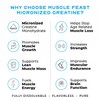 Muscle Feast Creavitalis Micronized Creatine Monohydrate Powder | Premium Pre-Workout