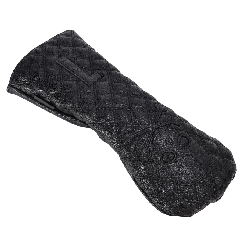 PU Leather Golf Wood Head Covers Waterproof Golf Skull Pattern