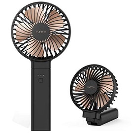 Funme Portable Handheld Fan 5000mAh USB Desk Fan Person 4 Speed Settings for Outdoor Travel Black