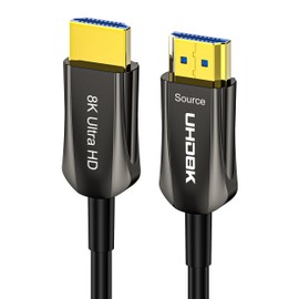 DGHUMEN 8K Fiber Optic HDMI Cable 50FT, HDMI 2.1, 48Gbps Ultra High Speed, 8K@60Hz 4K@120Hz, Unidirectional Active HDMI Cord (50FT)