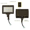 NUWATT 90W LED Flood Light, 3CCT 3000K/4000K/5000K Selectable, IP65 Waterproof