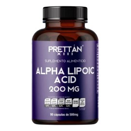 Acido Alfa Lipoico Prettan Suplemento 500mg Cápsulas Sabor