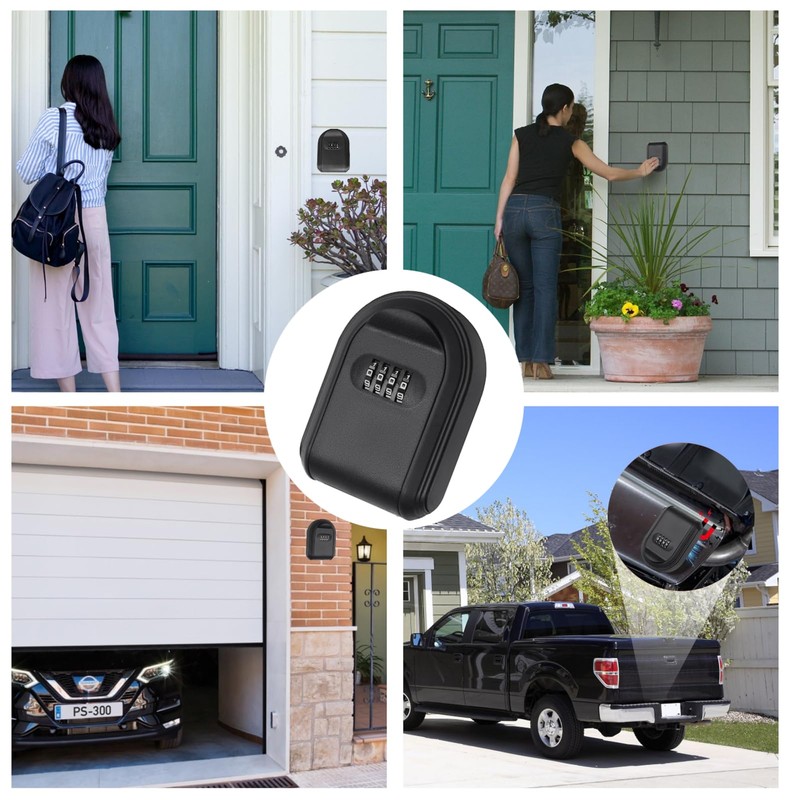 WwuHua Key Safe with Number Code, Key Safe with Magnetic