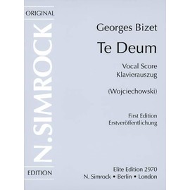 Te Deum: soprano, tenor, mixed choir (SATB) and orchestra. Réduction pour piano.