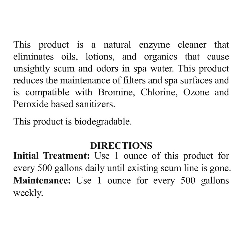 SpaChoice 1-Pint 4-Pack Premium Hot Tub Enzyme Clear, Spa Clarifier