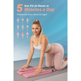 Portable Pilates Reformer | 15-1 at Home Pilates Board | Core & Glute Sculptor | Leg Toning | Dual Function | LED Timer with Calorie Tracker | Womens at Home Workout Equipment