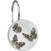 Beautiful Black Butterfly Insect Decorative Shower Curtain Hooks Rings Set