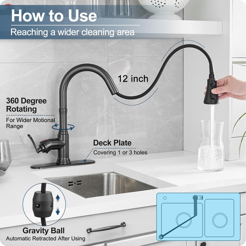 HOIGY Oil Rubbed Bronze Bar Sink Faucet Single Hole or