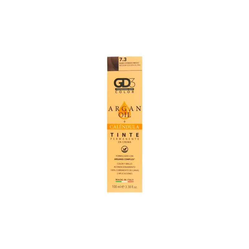 GD3 Tinte en Crema Permanente 7.3 Rubio Dorado Medio 100Ml