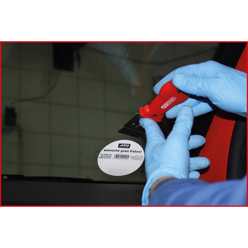 KS Tools 911.8126 Scraper, Replaceable Blade+Plastic Handle