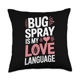 Pest Control Expert Bug Buster Humor Exterminator Life Throw Pillow