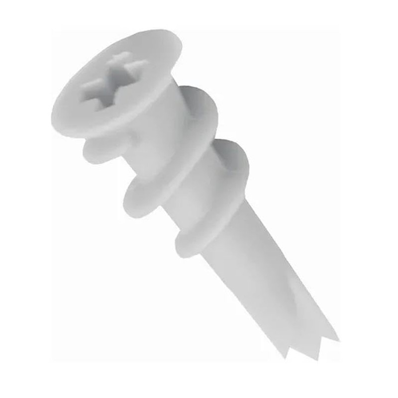 Taquete de Platico, PanelTack, MXPLK-002, 100 Pzs. Medida 5/8"", 22.2mm,