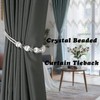 BEL AVENIR Crystal Curtain Tiebacks, Beaded Handmade Curtain with 2